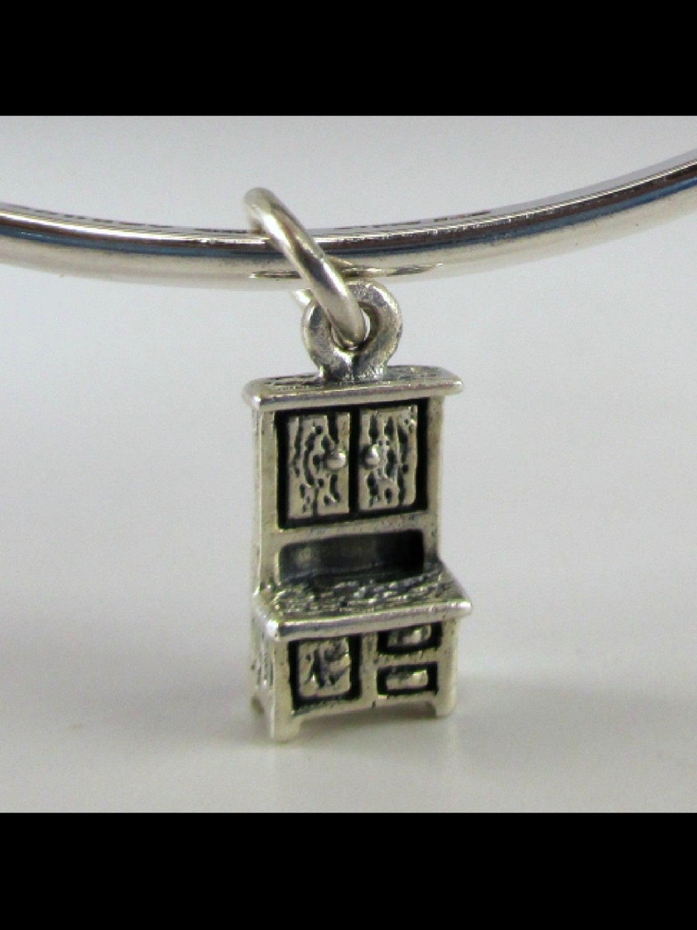 3D Sterling Silver Hoosier Cabinet Charm for Bracelet